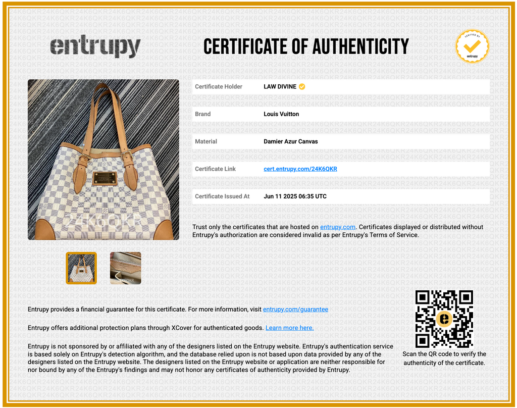 Hampstead Handbag Damier Azur MM