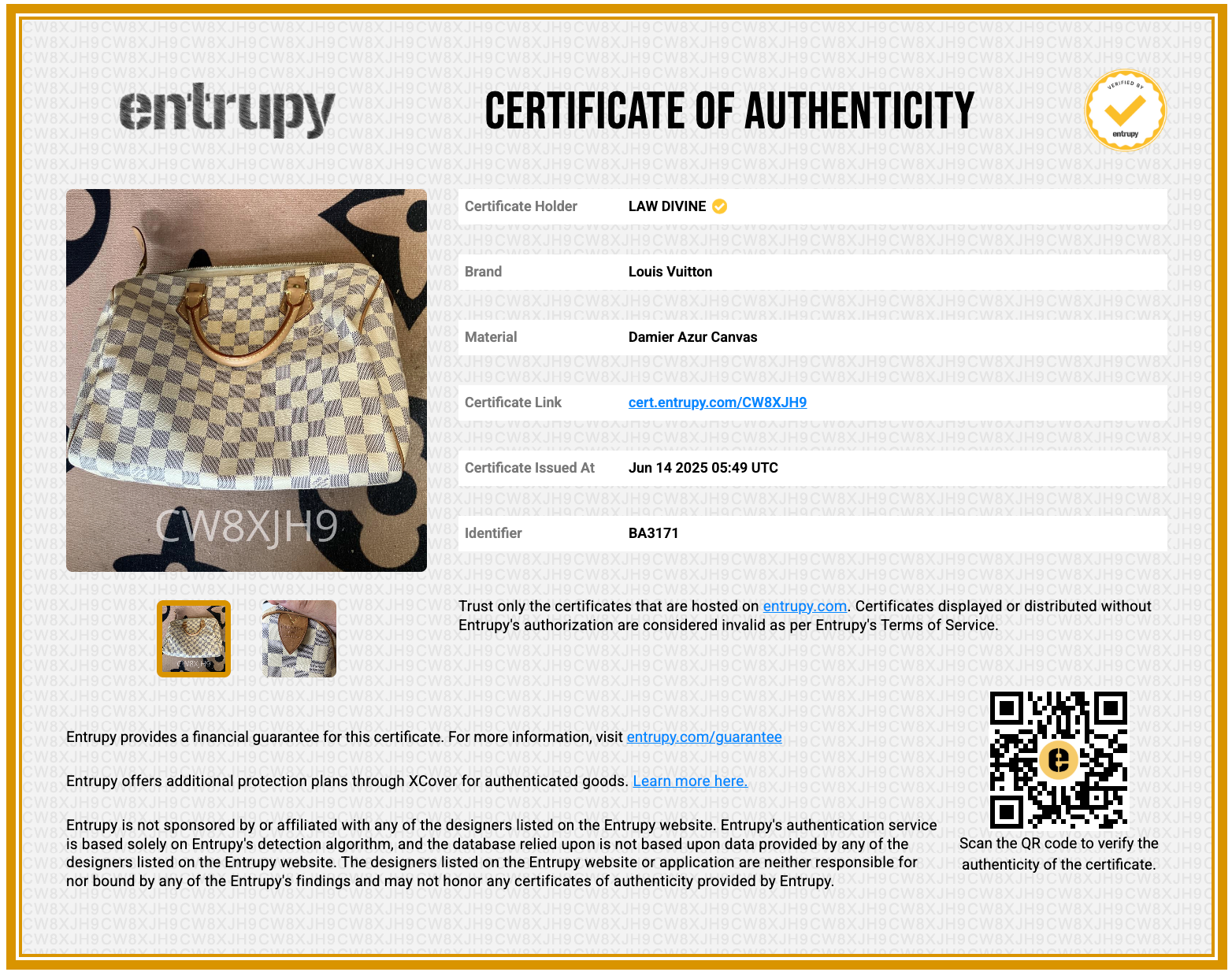 Speedy Handbag Damier Azur 30