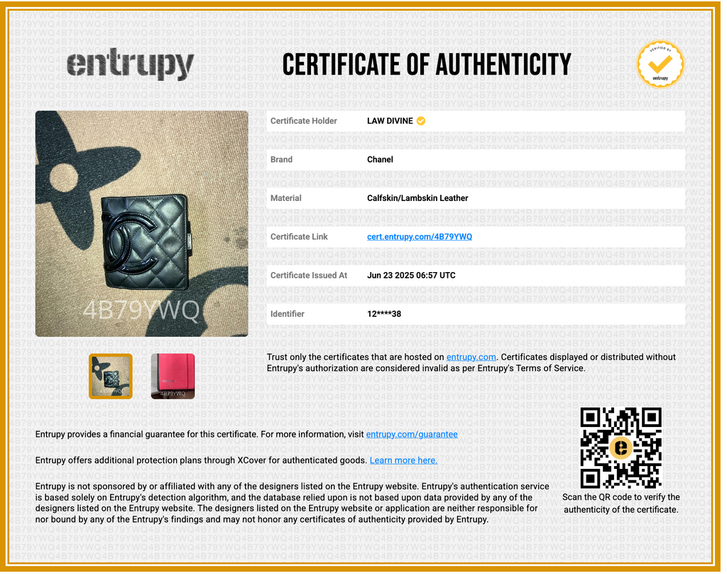 Cambon Ligne Quilted Leather Bifold Wallet