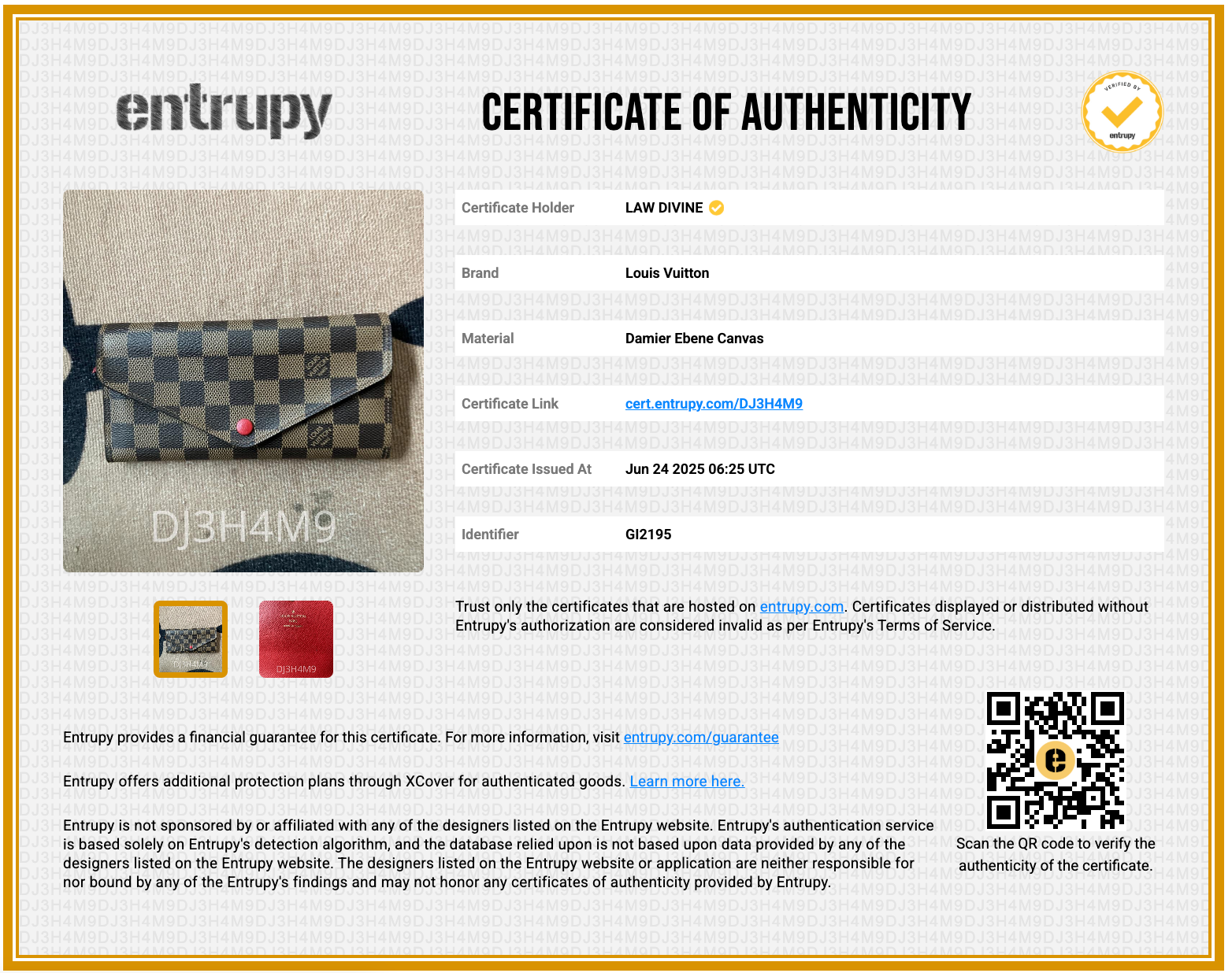 Damier Ebene Josephine Wallet Red
