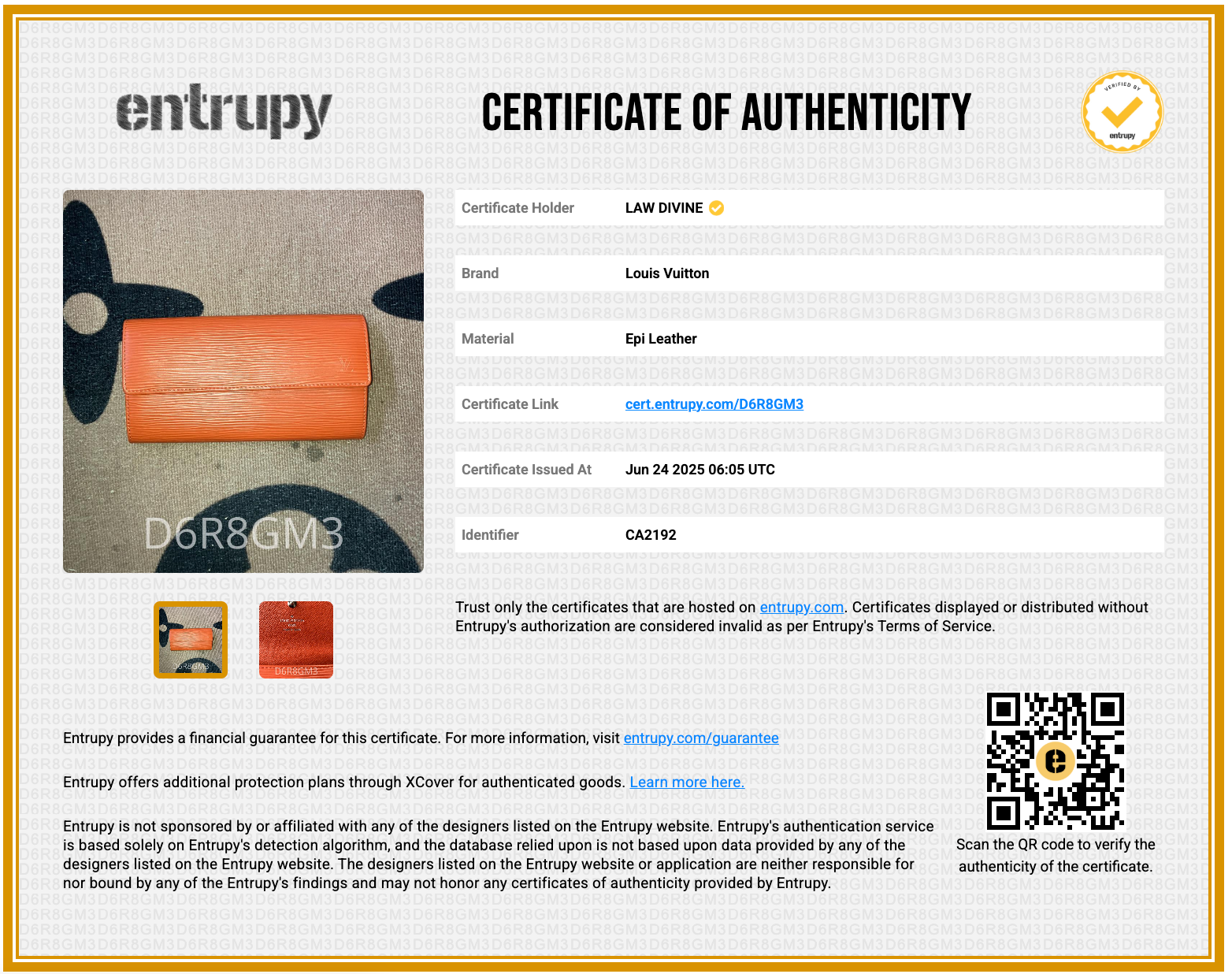 Epi Sarah Wallet Mandarin