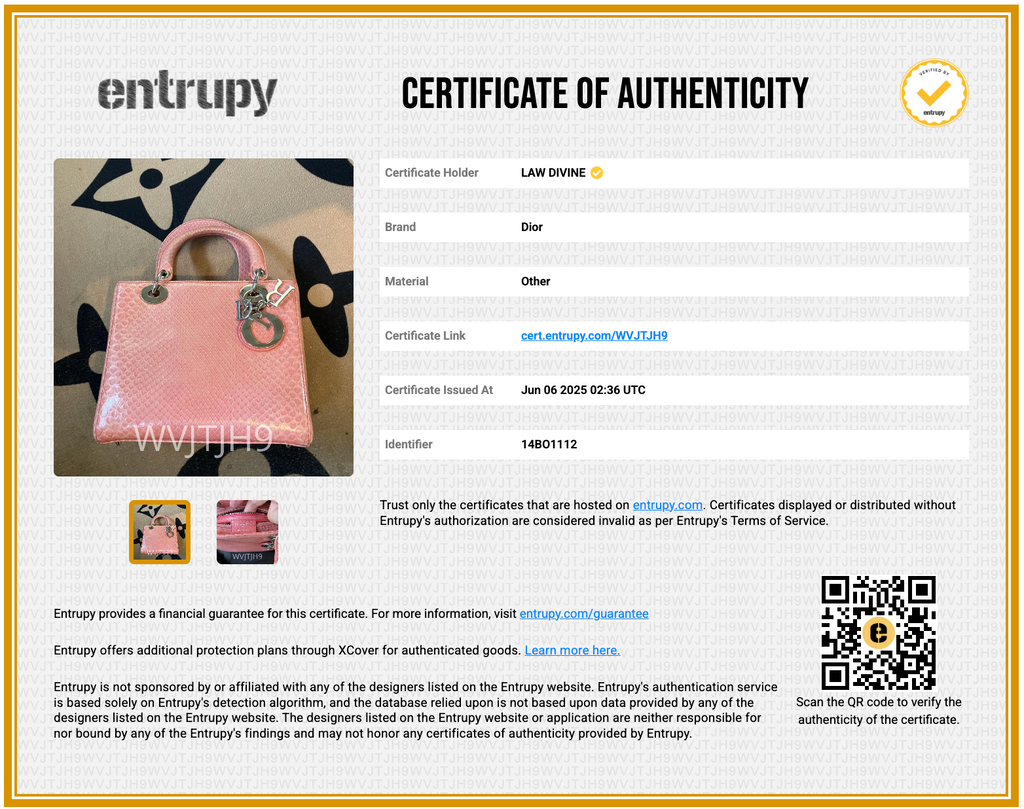 Pink Snakeskin Leather Medium Lady Dior Tote
