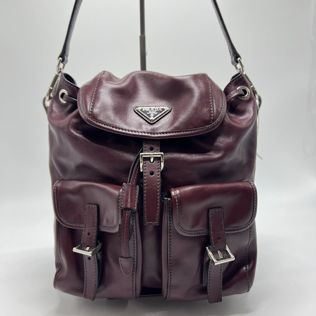 Double Front Pocket Backpack Soft Calf Small