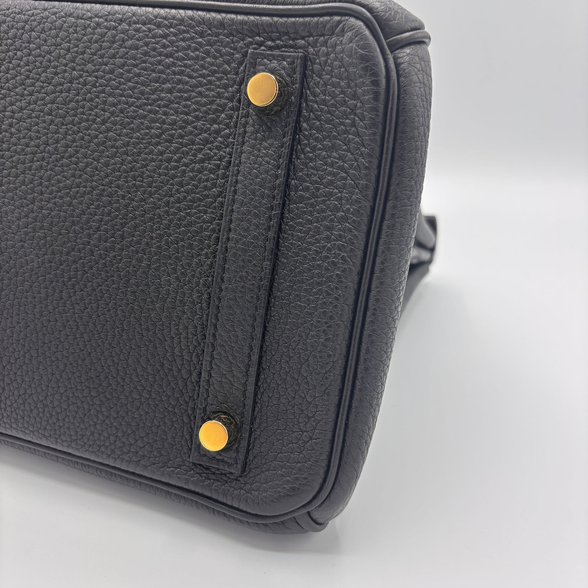 Birkin Handbag Noir Togo with Gold Hardware 30 X Stamp
