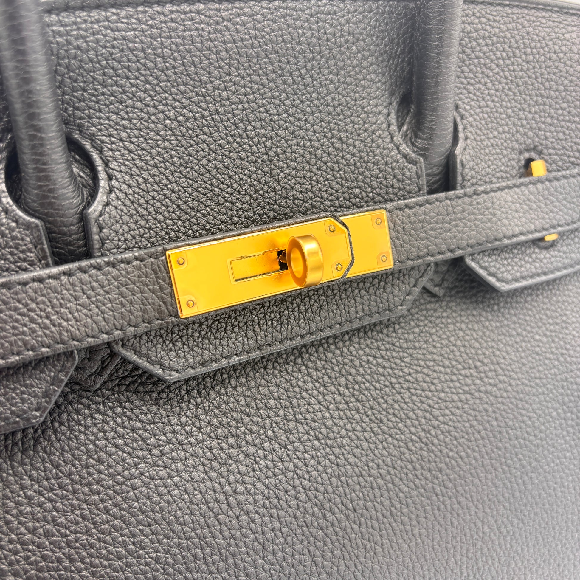 Birkin Handbag Noir Togo with Gold Hardware 30 X Stamp