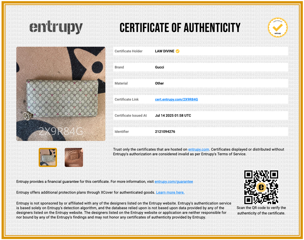 Beige/Brown GG Canvas Stars Print Continental Wallet