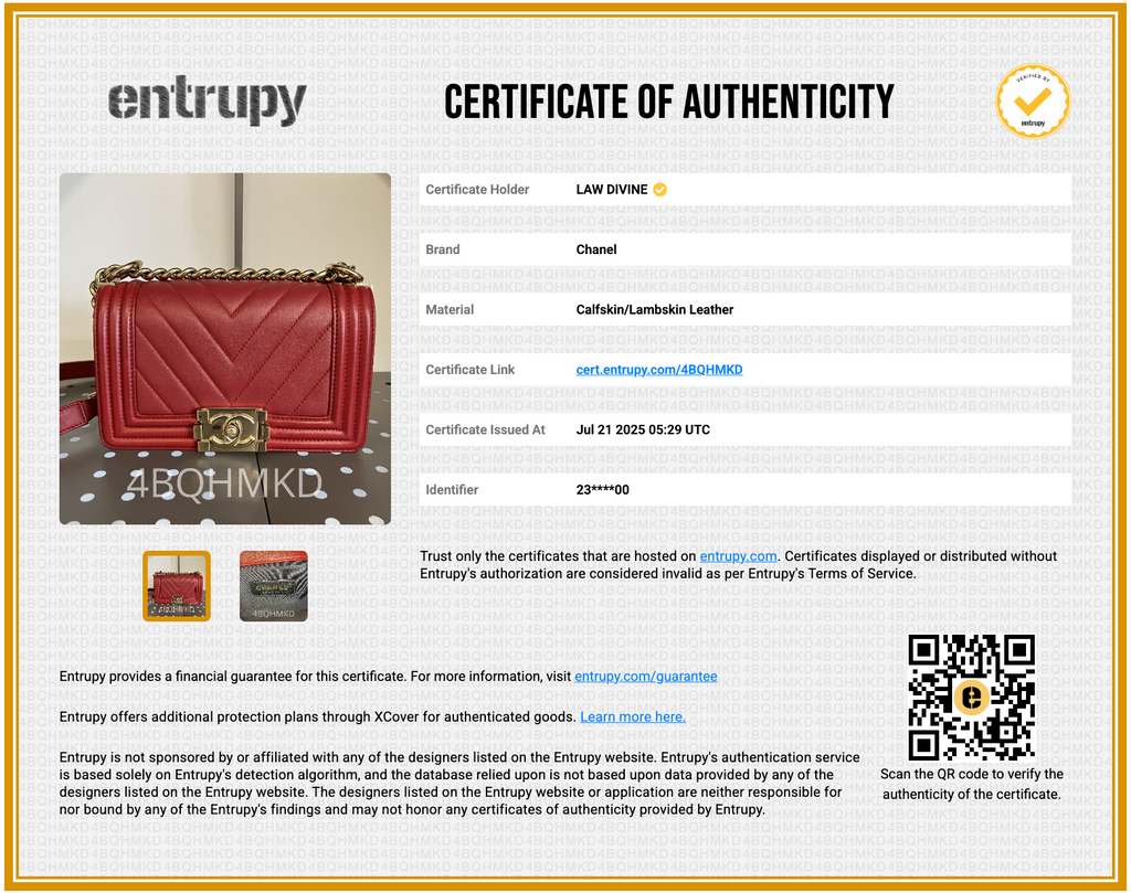 Calfskin Chevron Quilted Small Boy Flap Bag