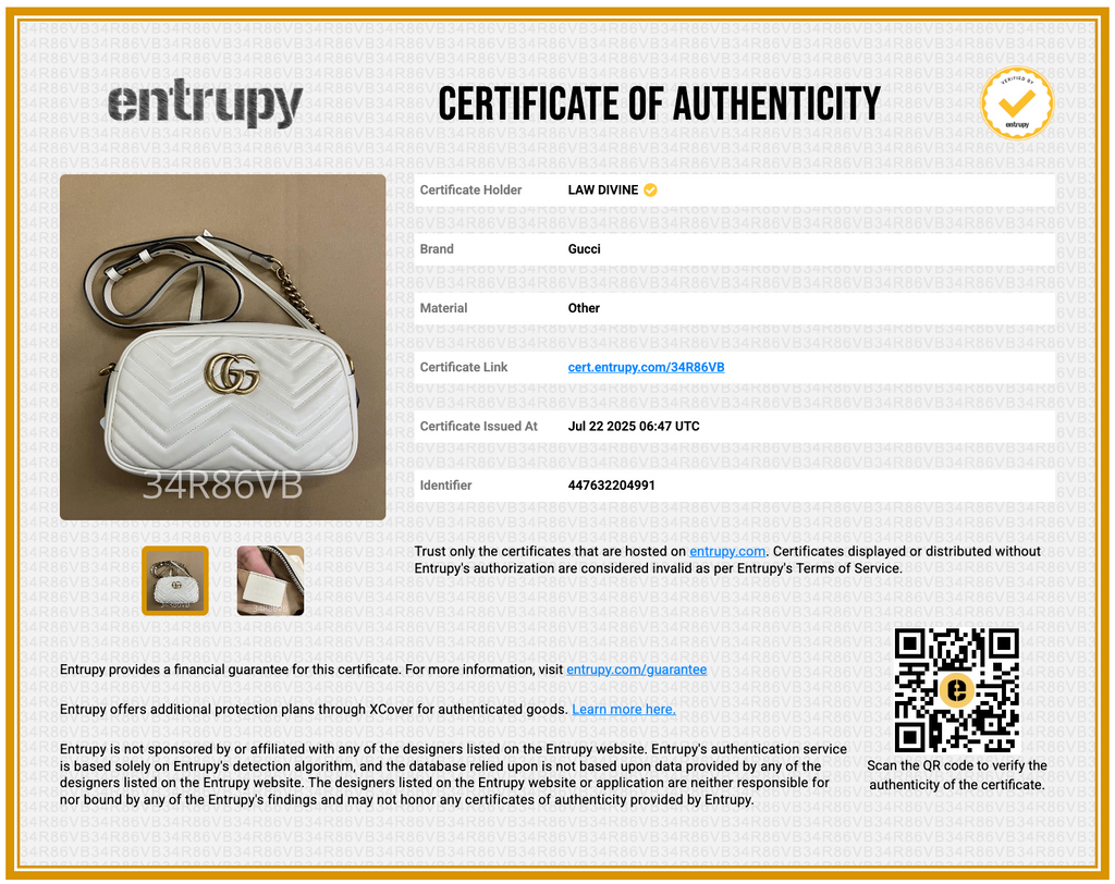 White GG Marmont Leather Crossbody Bag
