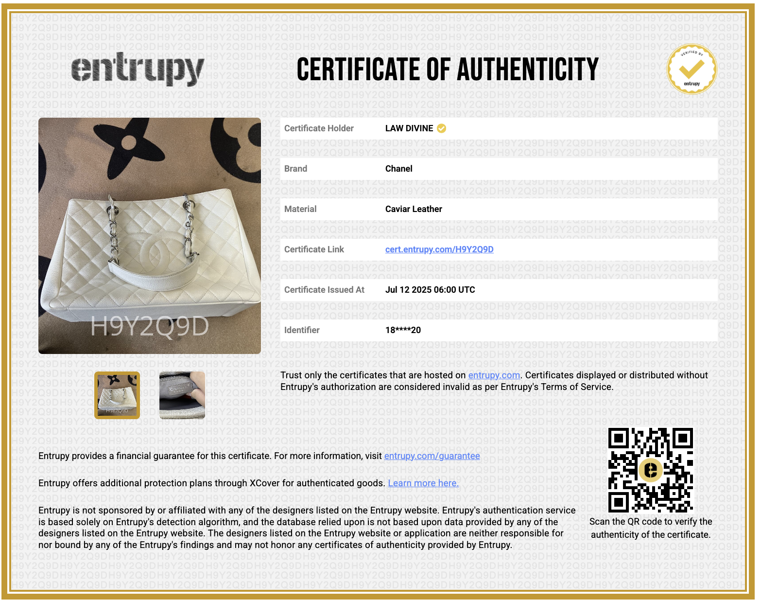 Caviar Quilted Grand Shopping Tote GST White