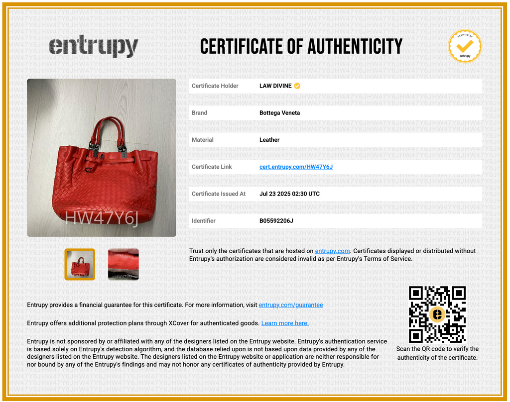 Red Intrecciato Leather Drawstring Bucket Bag