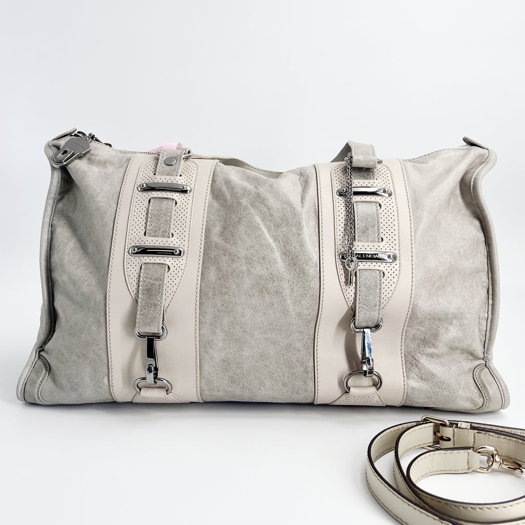 Vintage Chevre Perforated Hook Tote twins