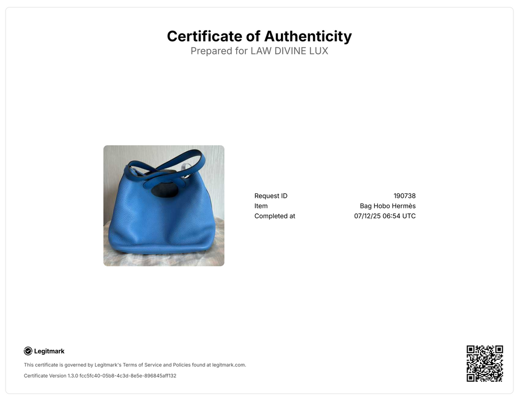 Picotin 22 Togo Leather Palladium Hardware 2T Blue Paradise