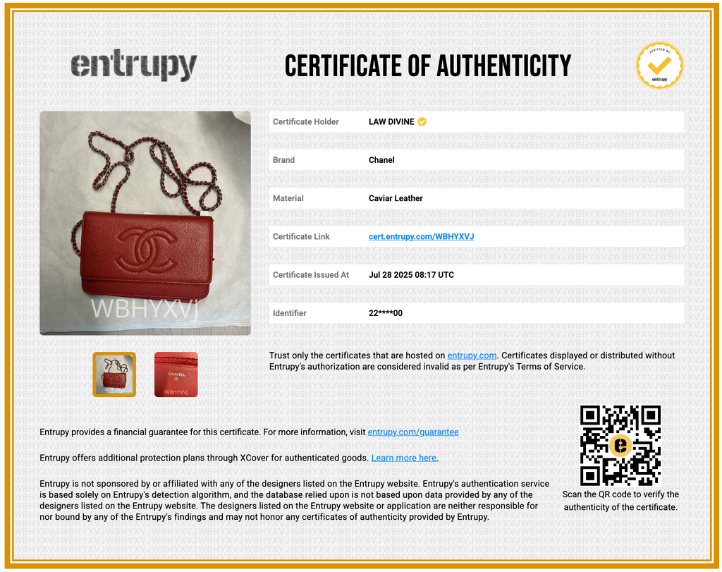 Timeless CC Wallet On Chain WOC Red
