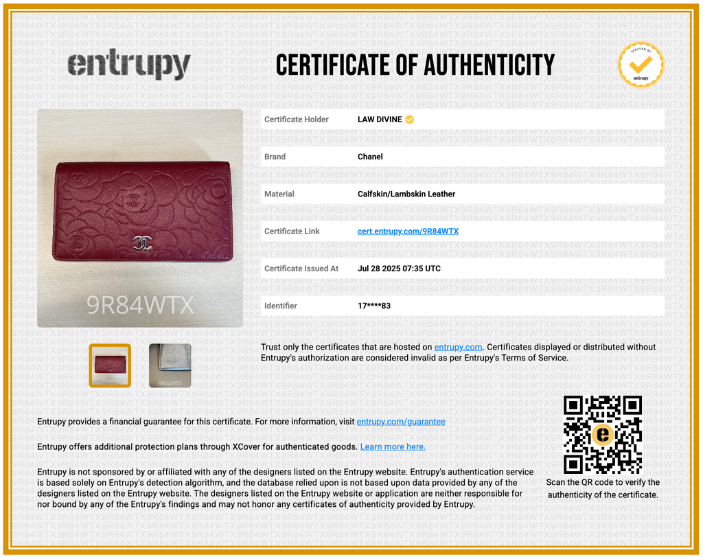 Camellia Embossed Long Wallet