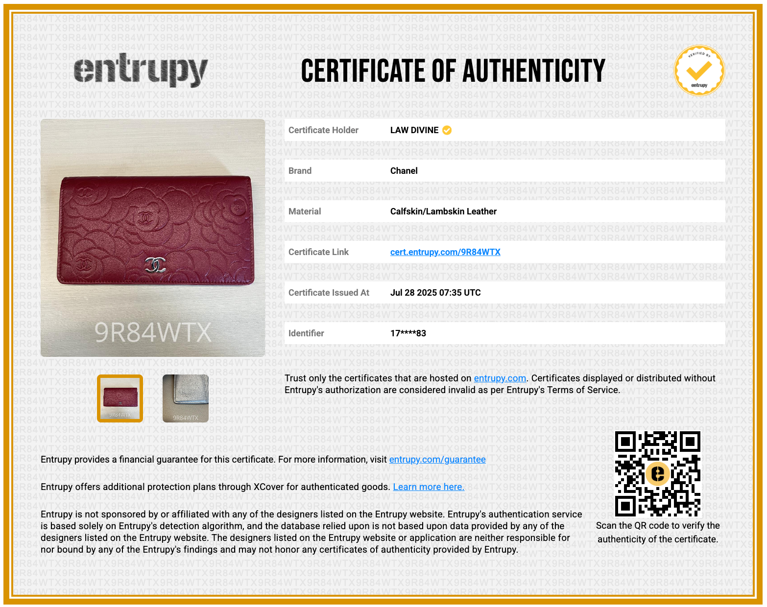 Camellia Embossed Long Wallet