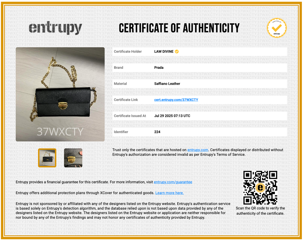 Saffiano Chain Wallet Black