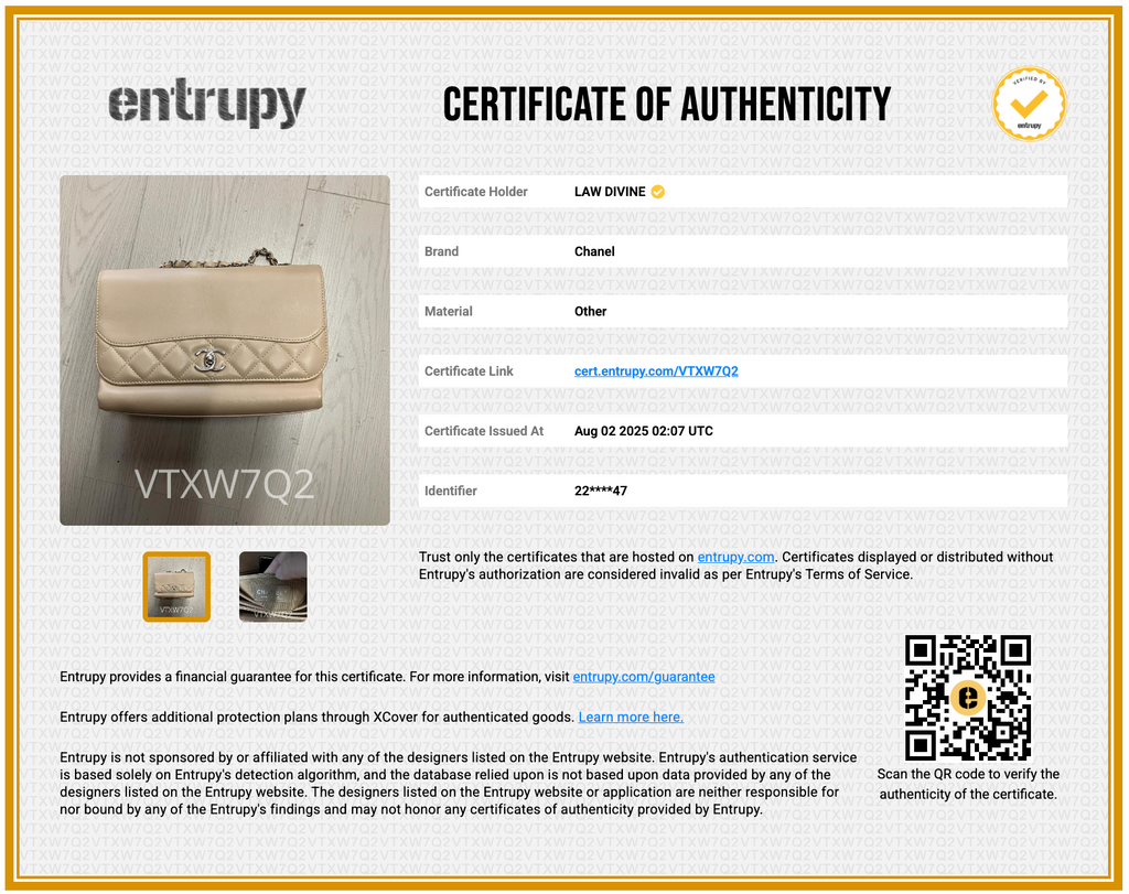 Calfskin Small Tramezzo Flap Beige