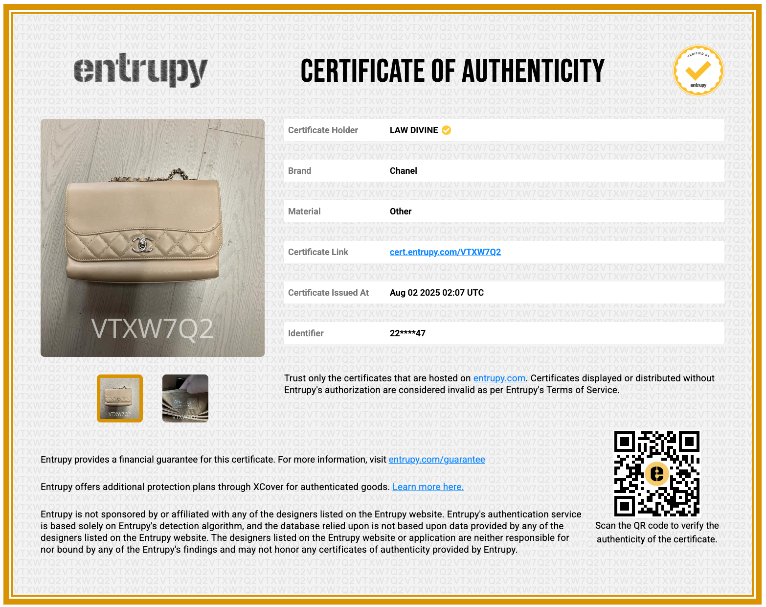 Calfskin Small Tramezzo Flap Beige