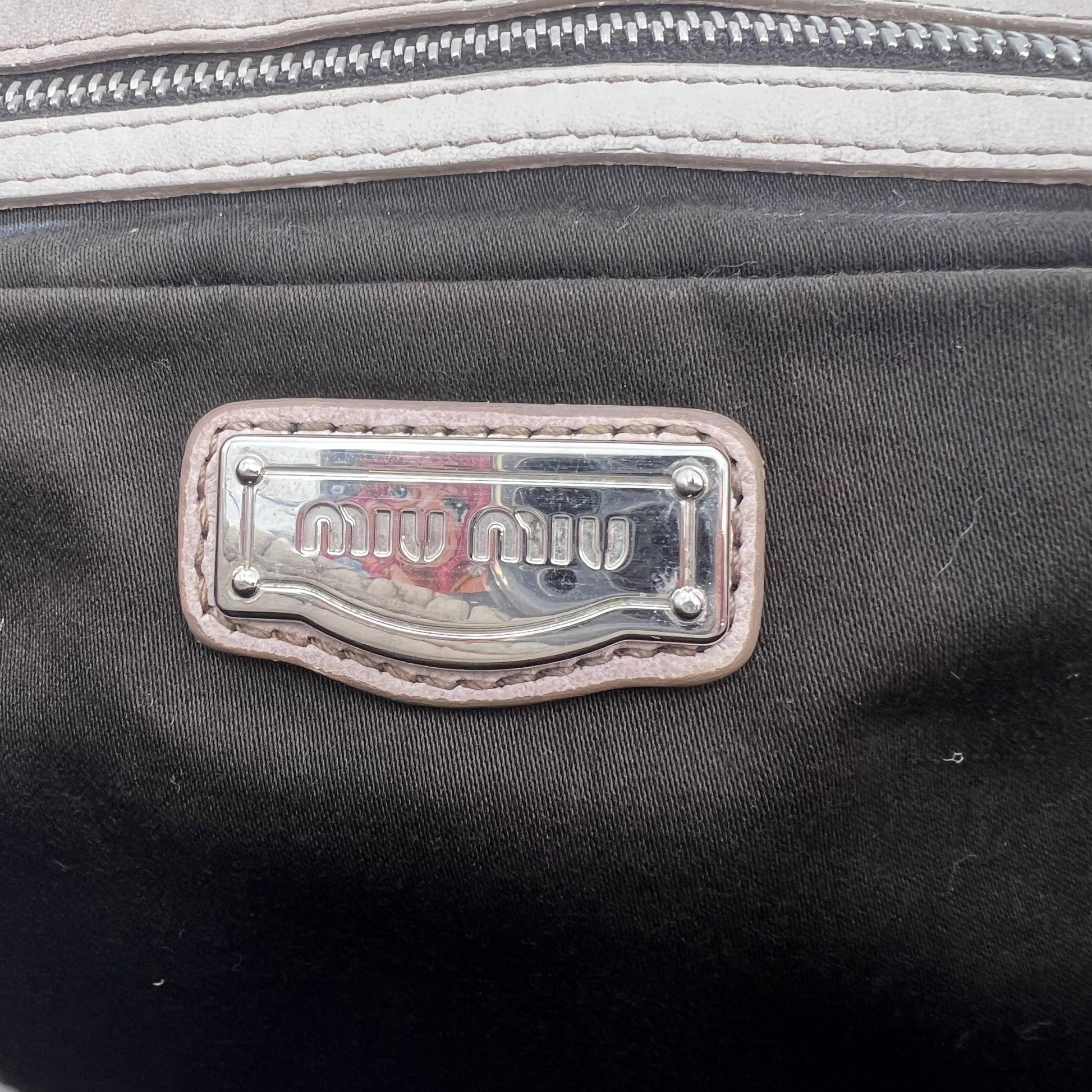 MIU MIU Nappa Matelasse Flap Satchel Nube Twins