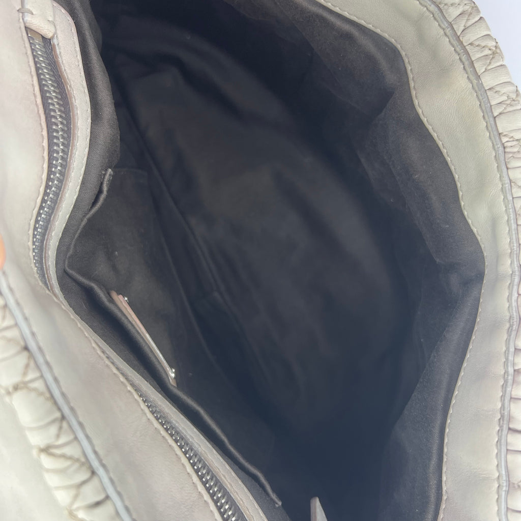 MIU MIU Nappa Matelasse Flap Satchel Nube Twins