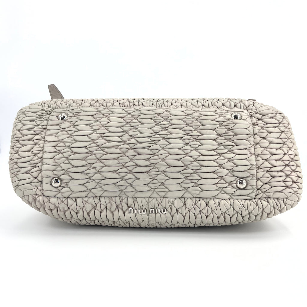 MIU MIU Nappa Matelasse Flap Satchel Nube Twins