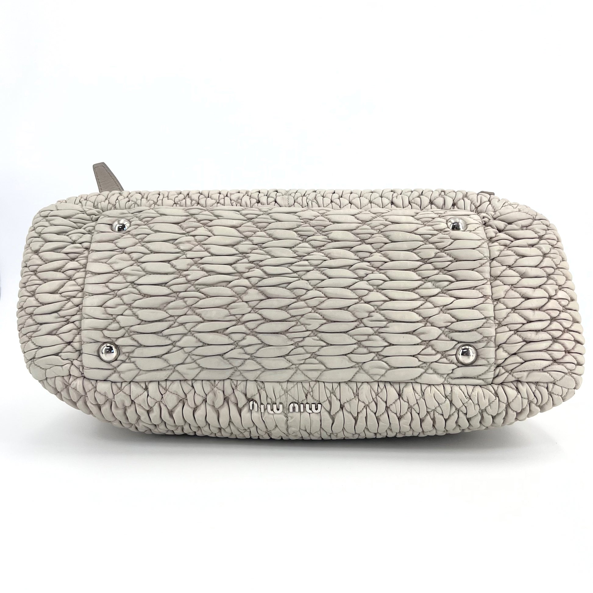 MIU MIU Nappa Matelasse Flap Satchel Nube Twins