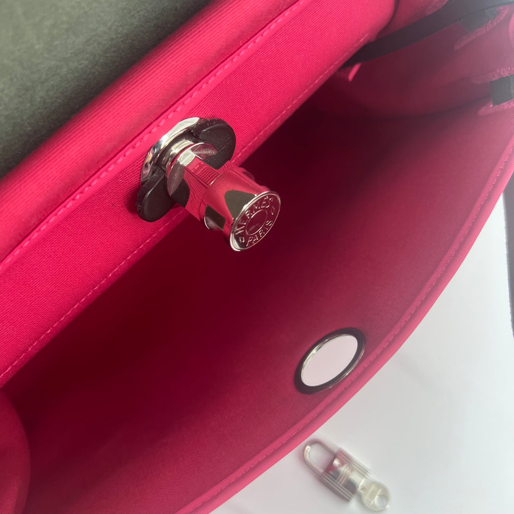 Hermes Herbag Zip Leather and Toile 31 Twins