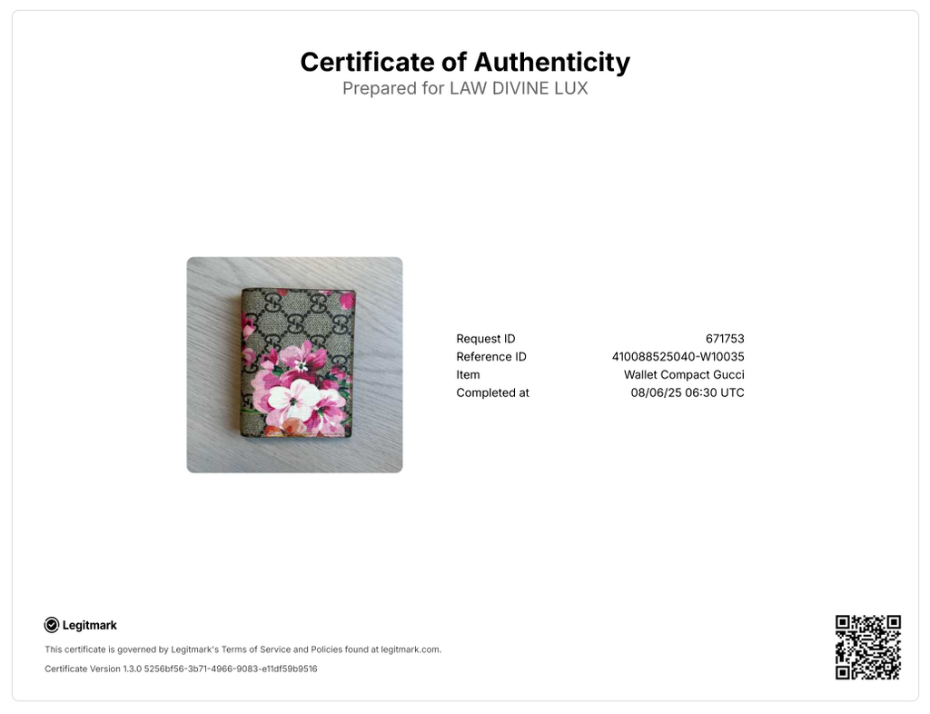 GG Supreme Canvas Blooms Card Case