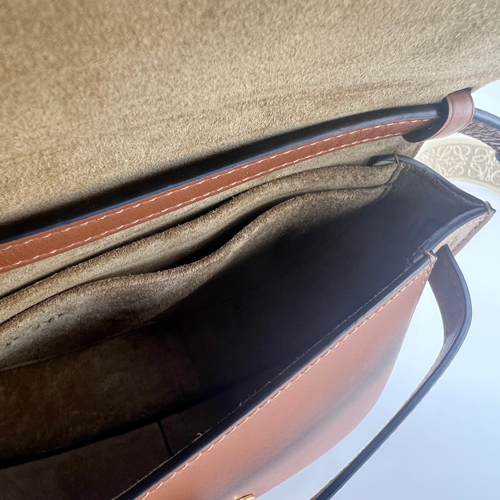 Calfskin Jacquard Mini Gate Dual Bag Tan twins