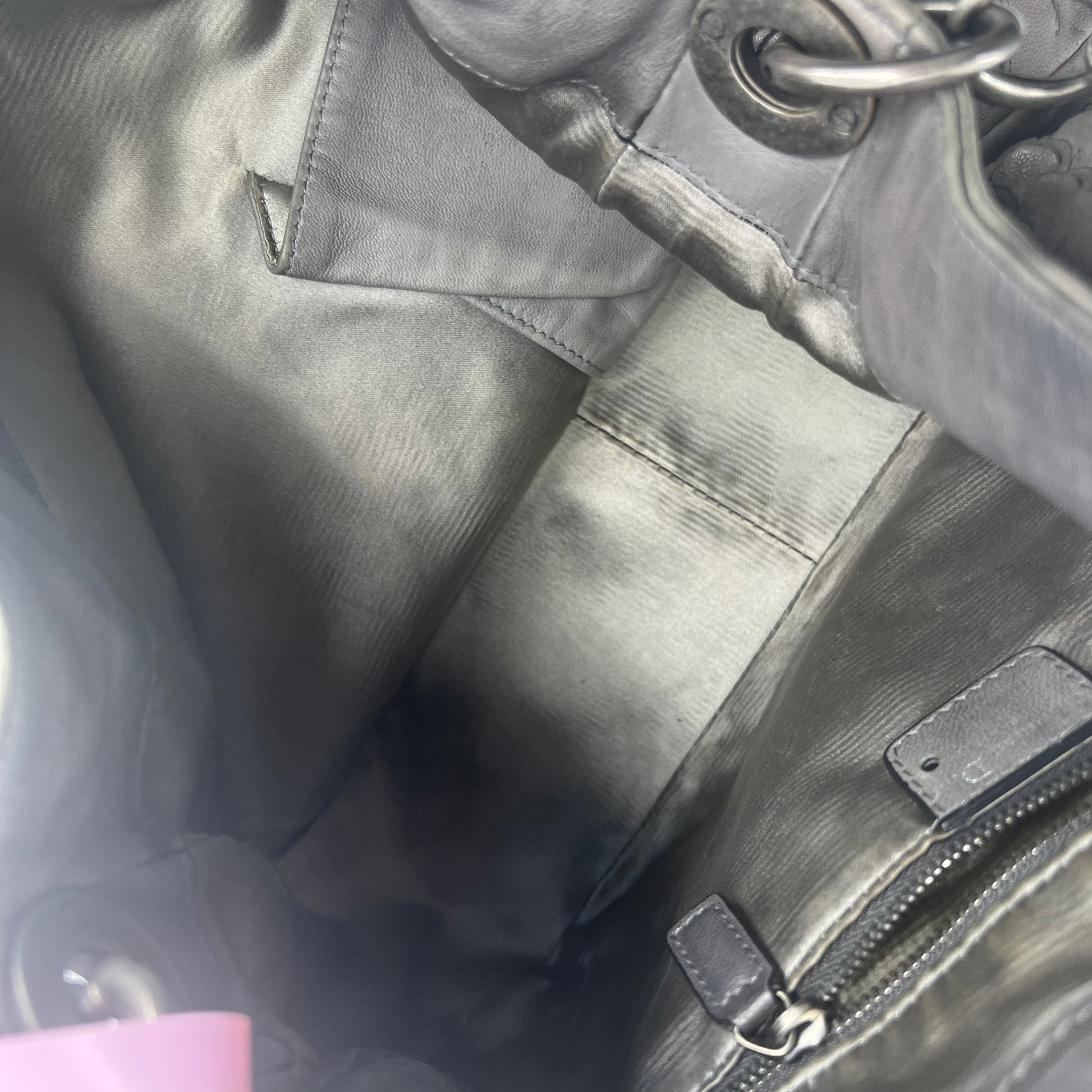 Scallop/Scale-embossed Leather Shoulder Bag twins