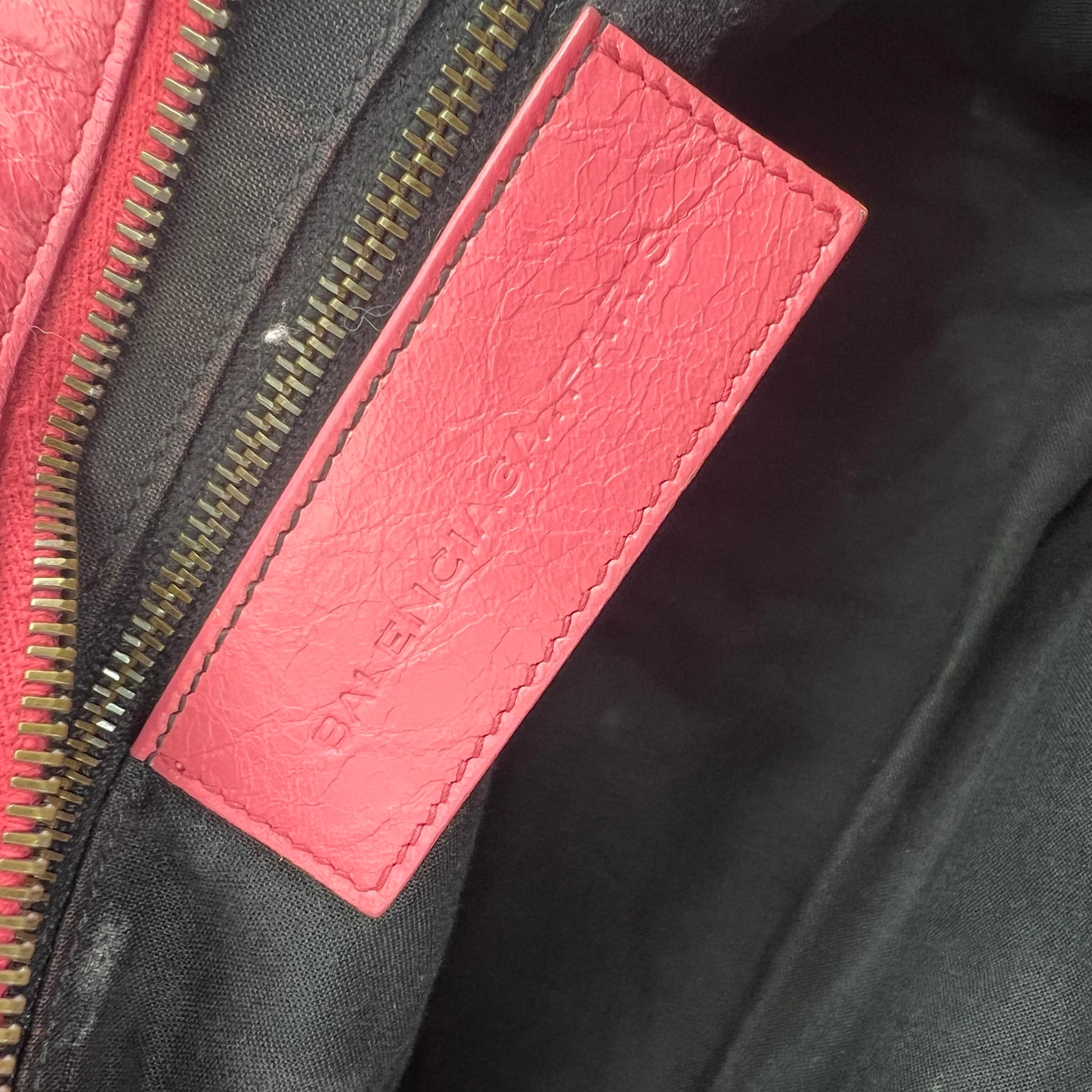 Pink Leather RH Part Time Tote twins