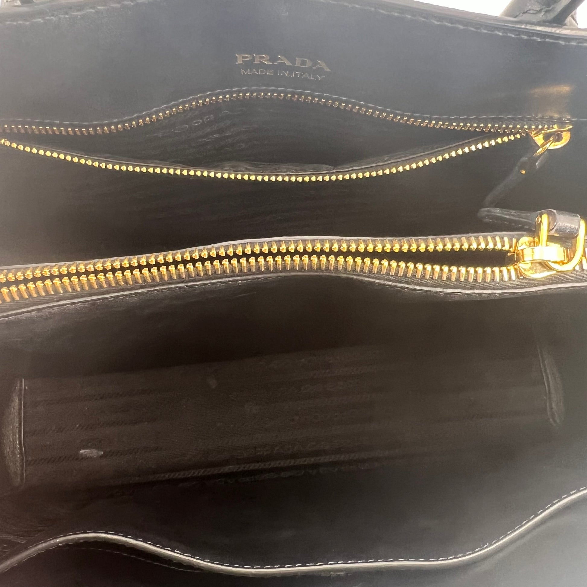 Prada Bibliotheque Tote Saffiano with City Calf Large Twins