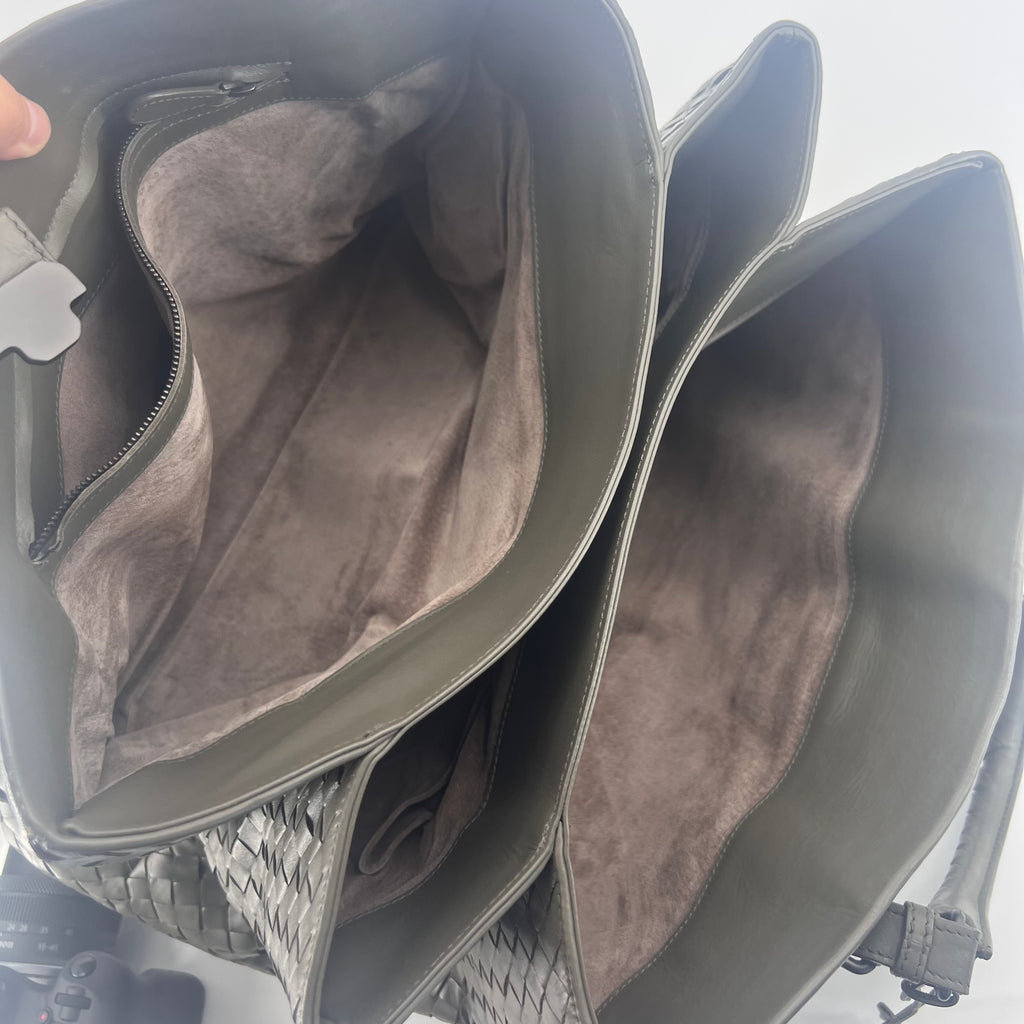 Leather Intrecciato Roma Tote Shadow twins