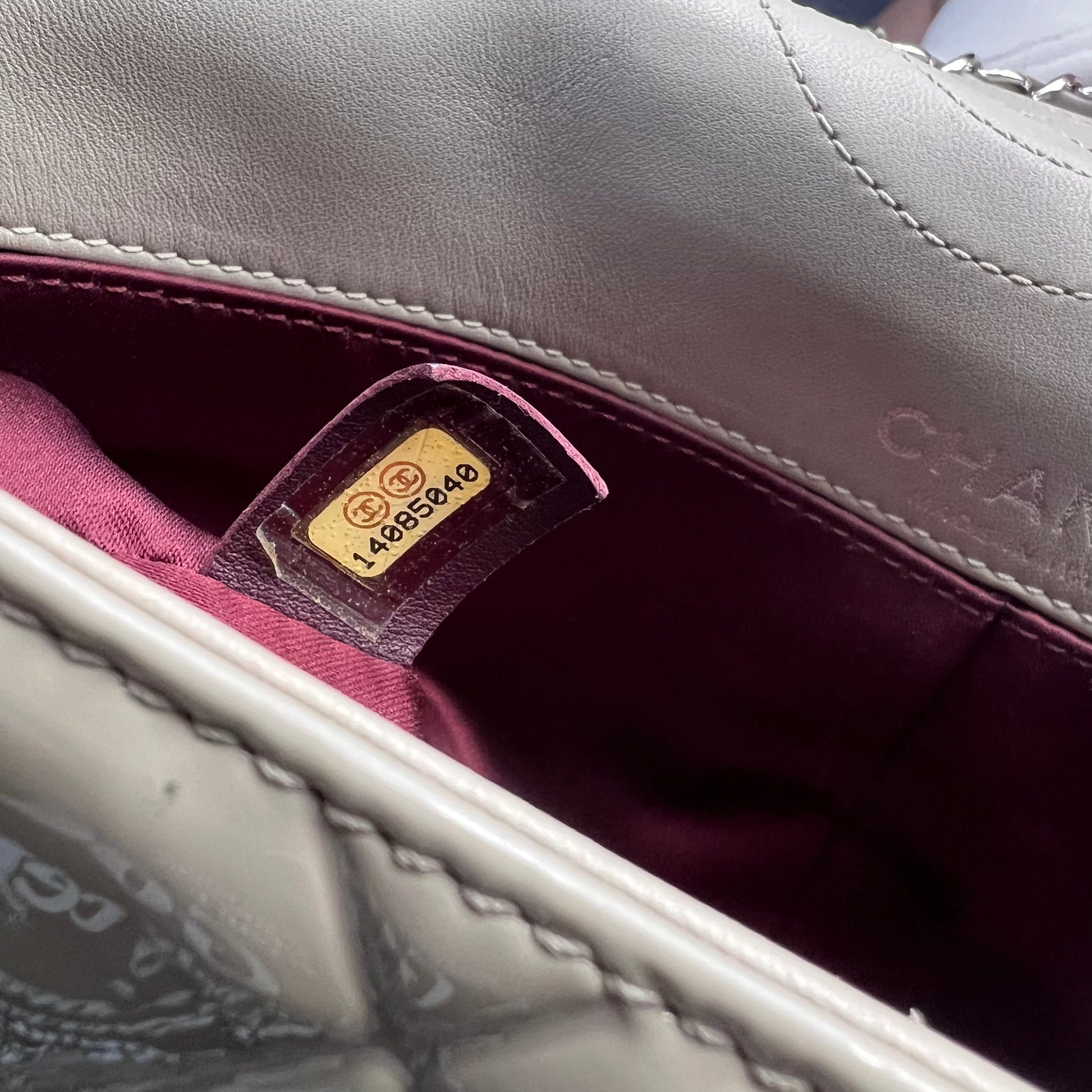 Chanel Classic Flap Bag in Patent Leather with Embossed Symbols twins