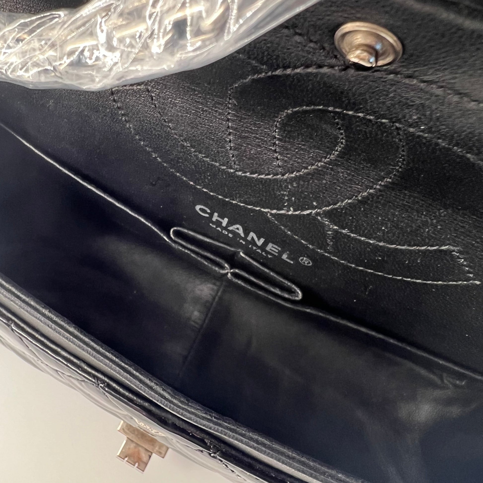 Chanel Reissue 2.55 Patent Leather Flap Bag twins