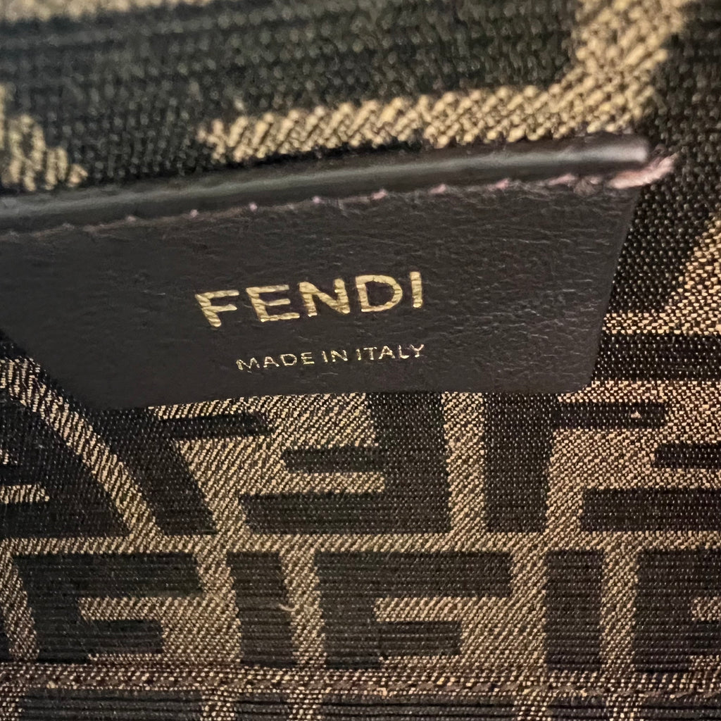 Fendi Shiny Nappa Small Fendi First Caramello twins