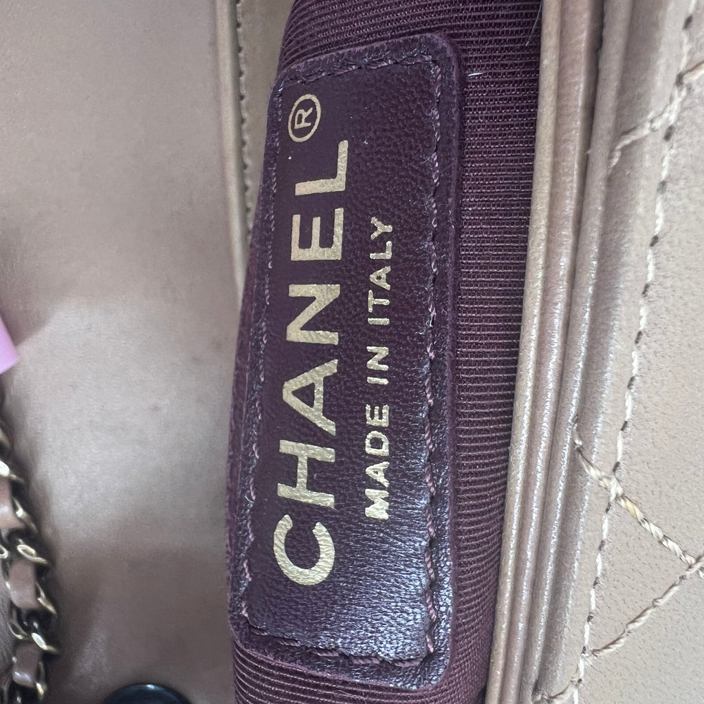 Chanel Around The Corner Flap Bag Quilted Lambskin Medium twins