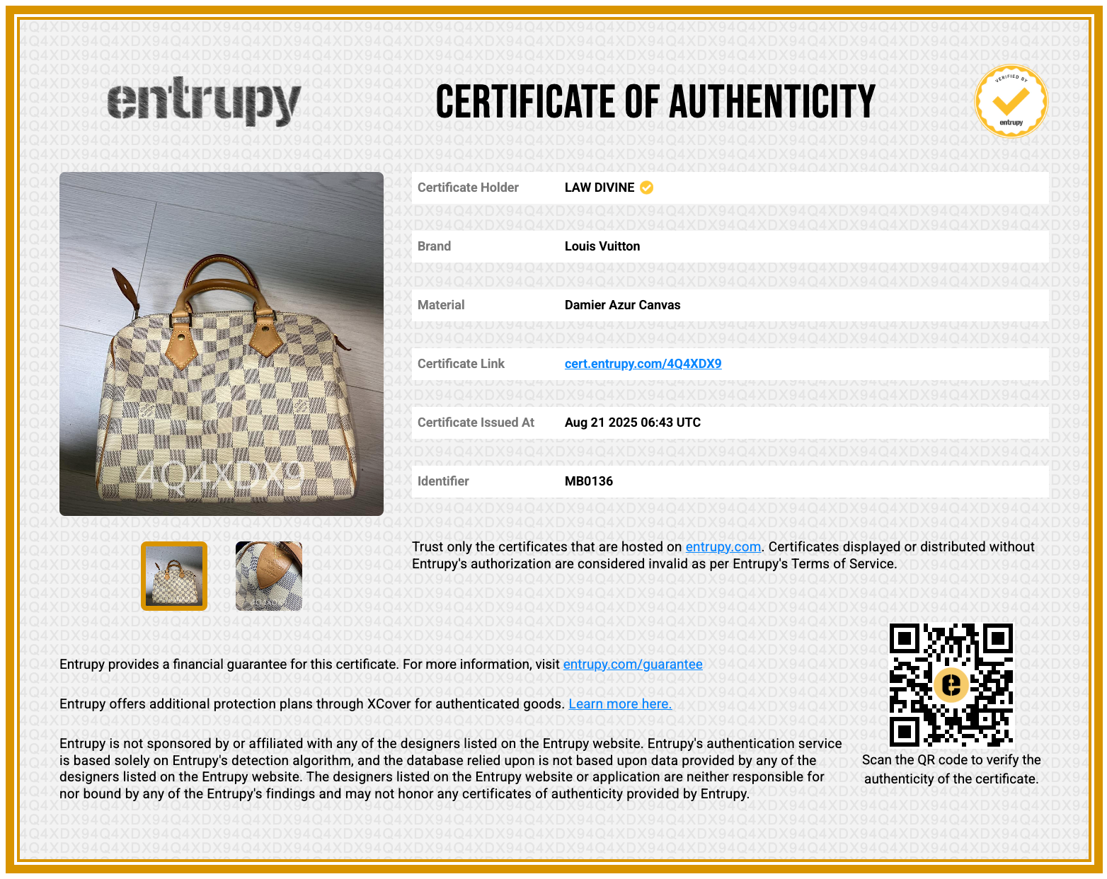 Speedy Damier Azur 25 twins