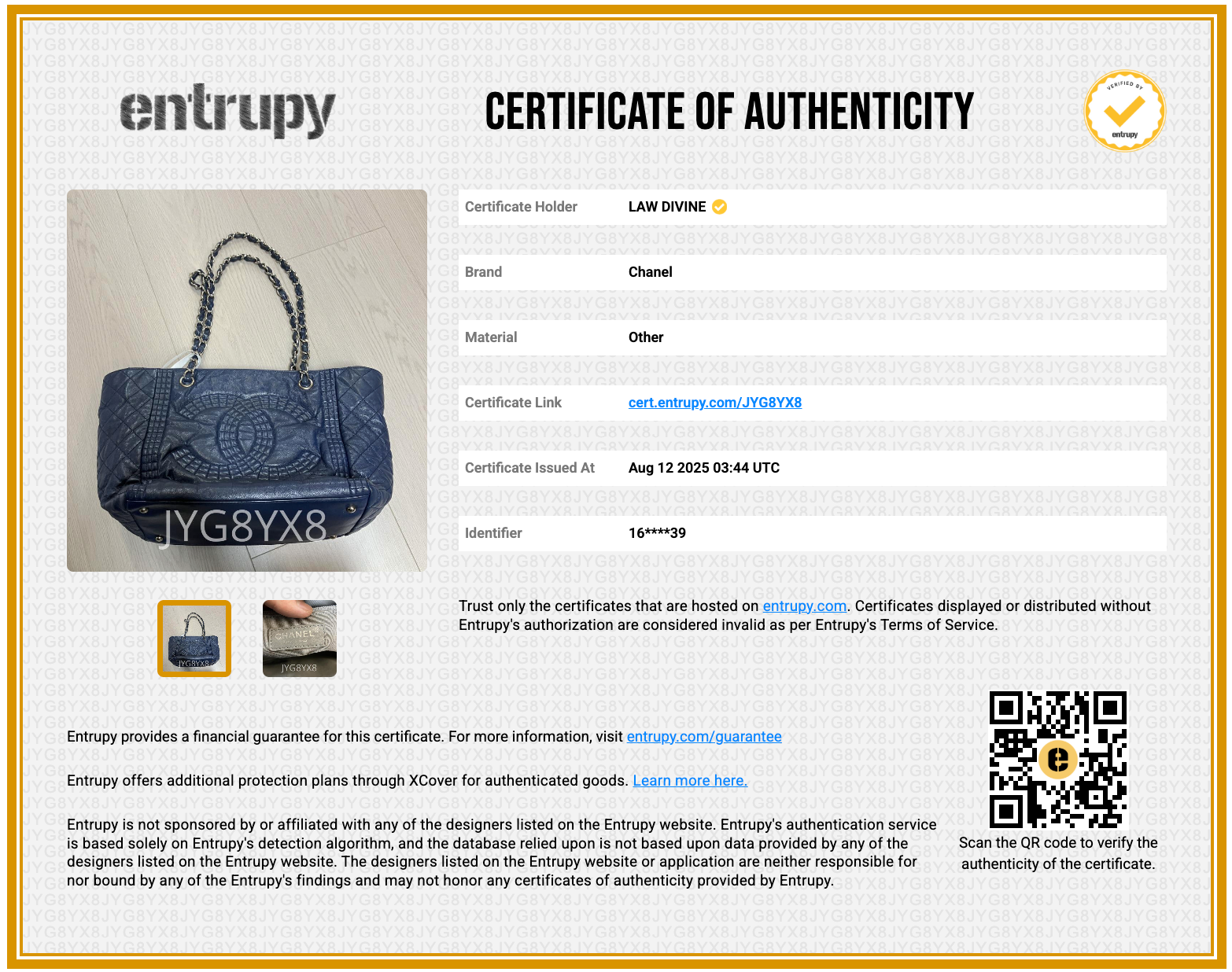 Calfskin Coco Bengal Tote Blue twins