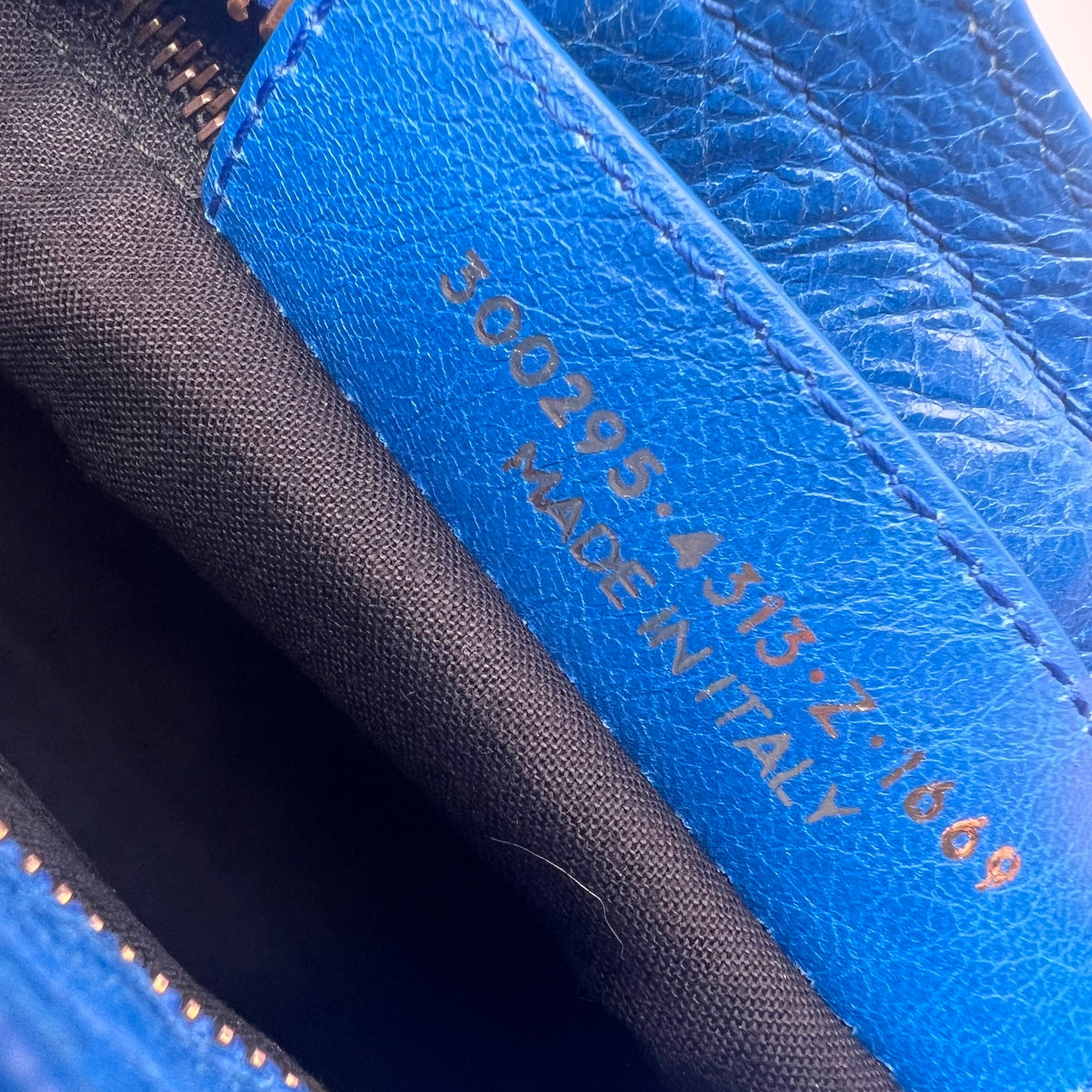 Borsa Balenciaga Mini City Classic Motocross blu Blu twins