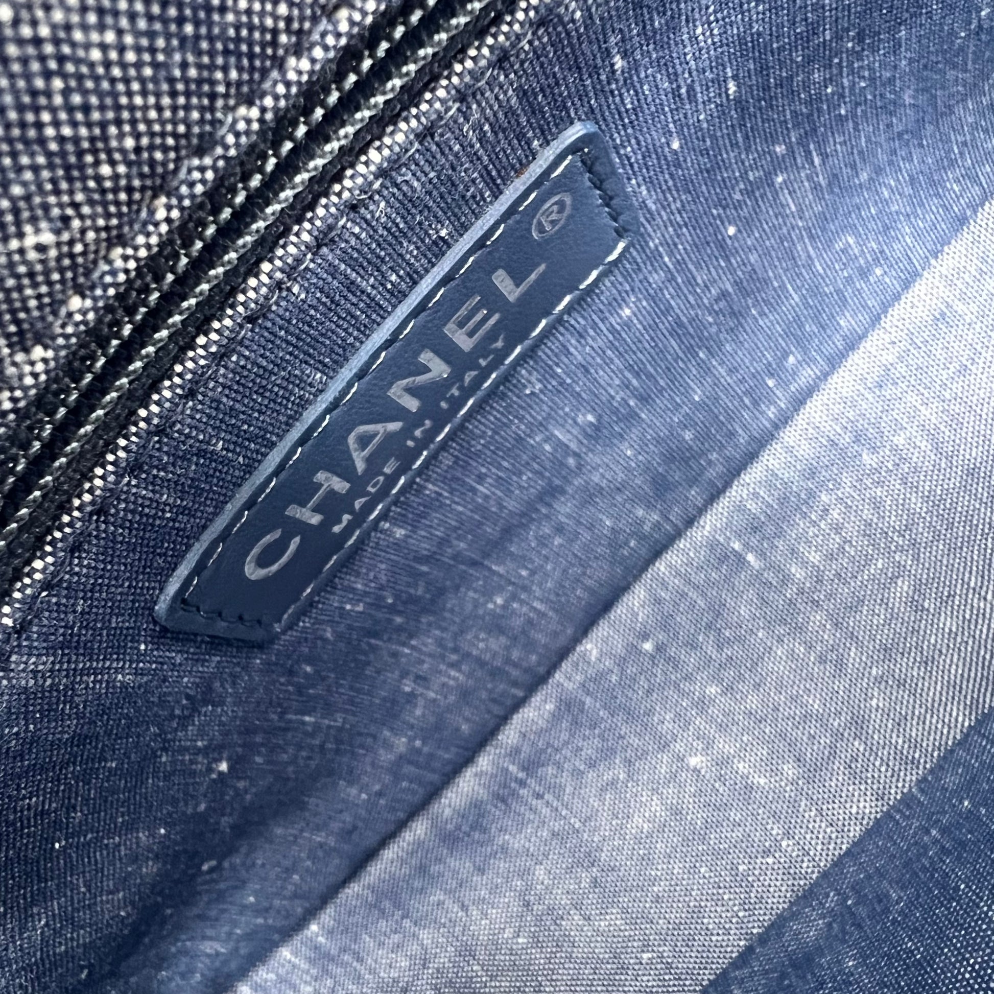 Denim Quilted Medium Graphic Flap Light Blue twins