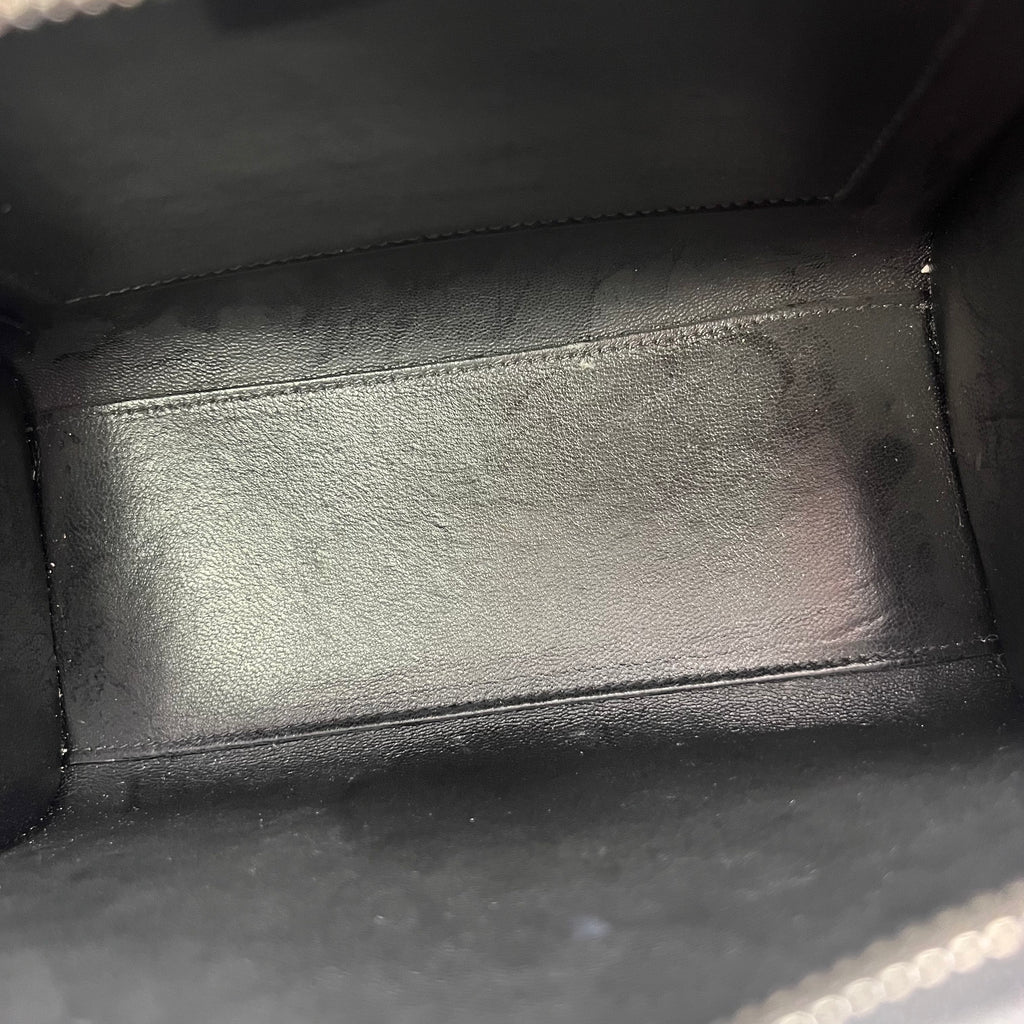Smooth Drummed Calfskin Tri-color Nano Luggage twins