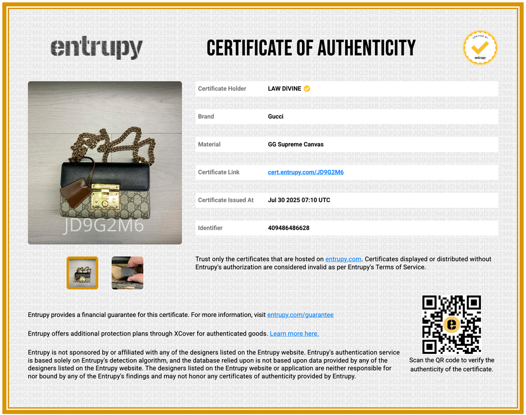 GG Supreme Monogram Calfskin Small Padlock Shoulder Bag twins