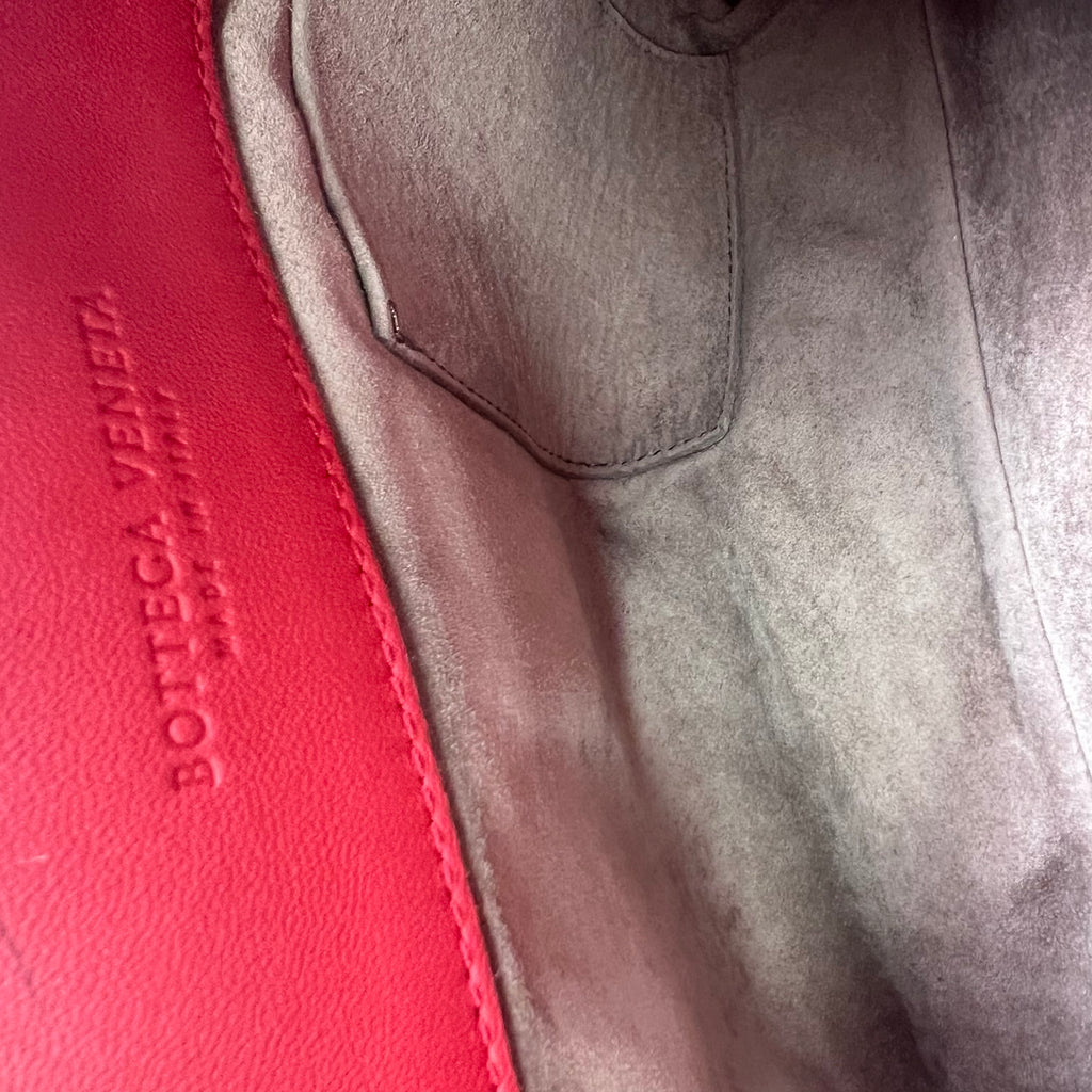 Red Black intrecciato Chain Shoulder Bag twins