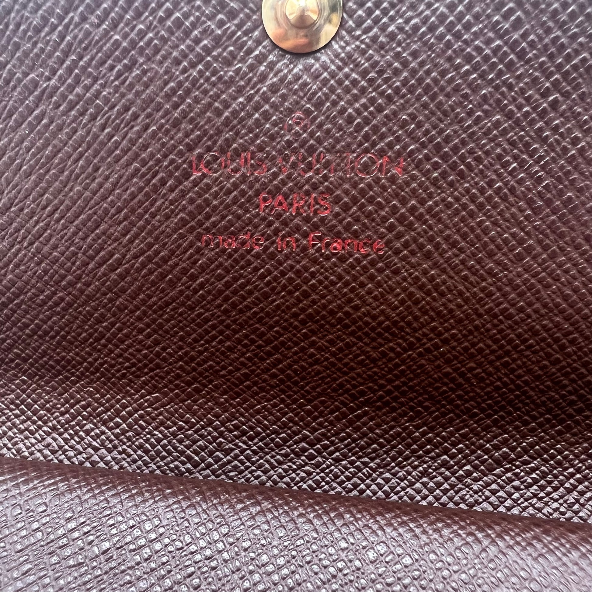 Long Wallet Damier Portefeuille Sarah Brown Canvas