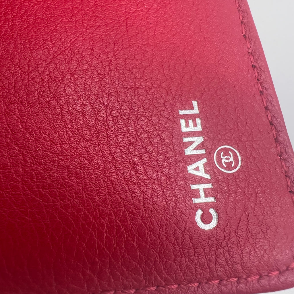 Red Caviar Leather CC Long French Purse Wallet FOR GISEL
