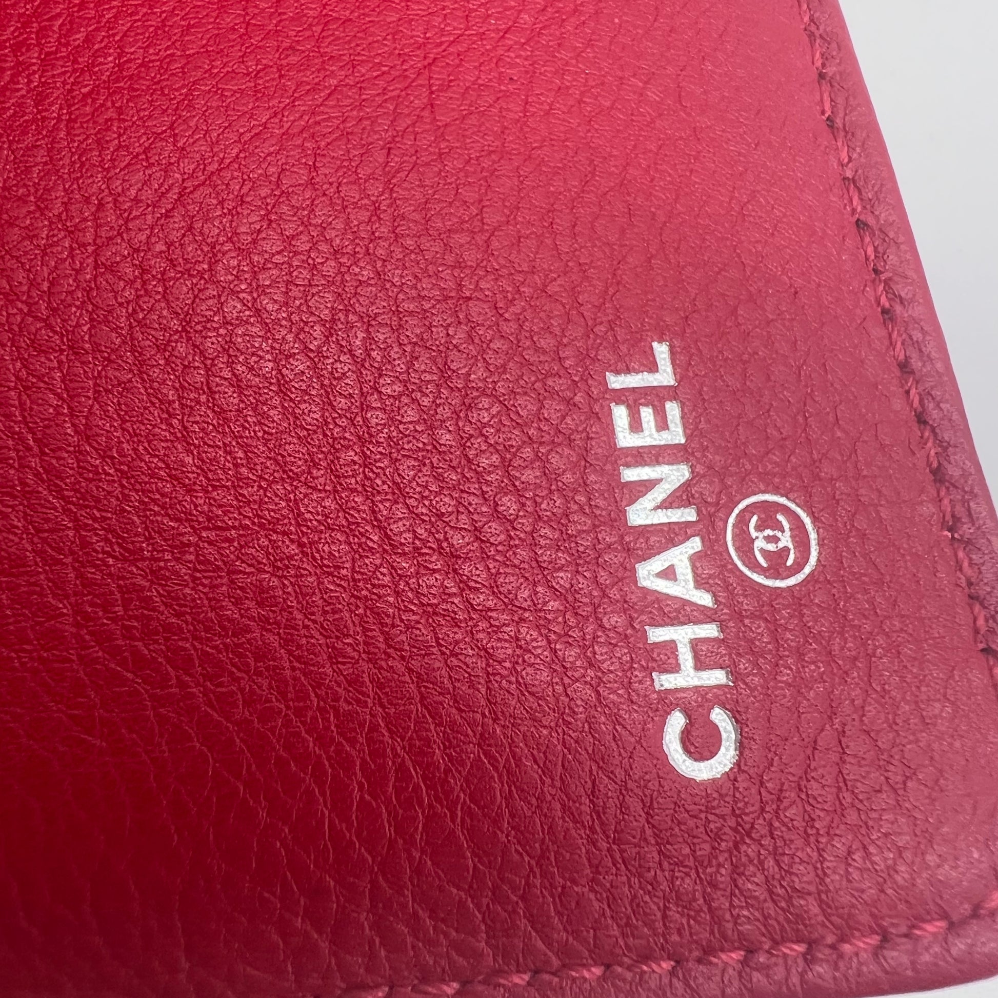 Red Caviar Leather CC Long French Purse Wallet FOR GISEL