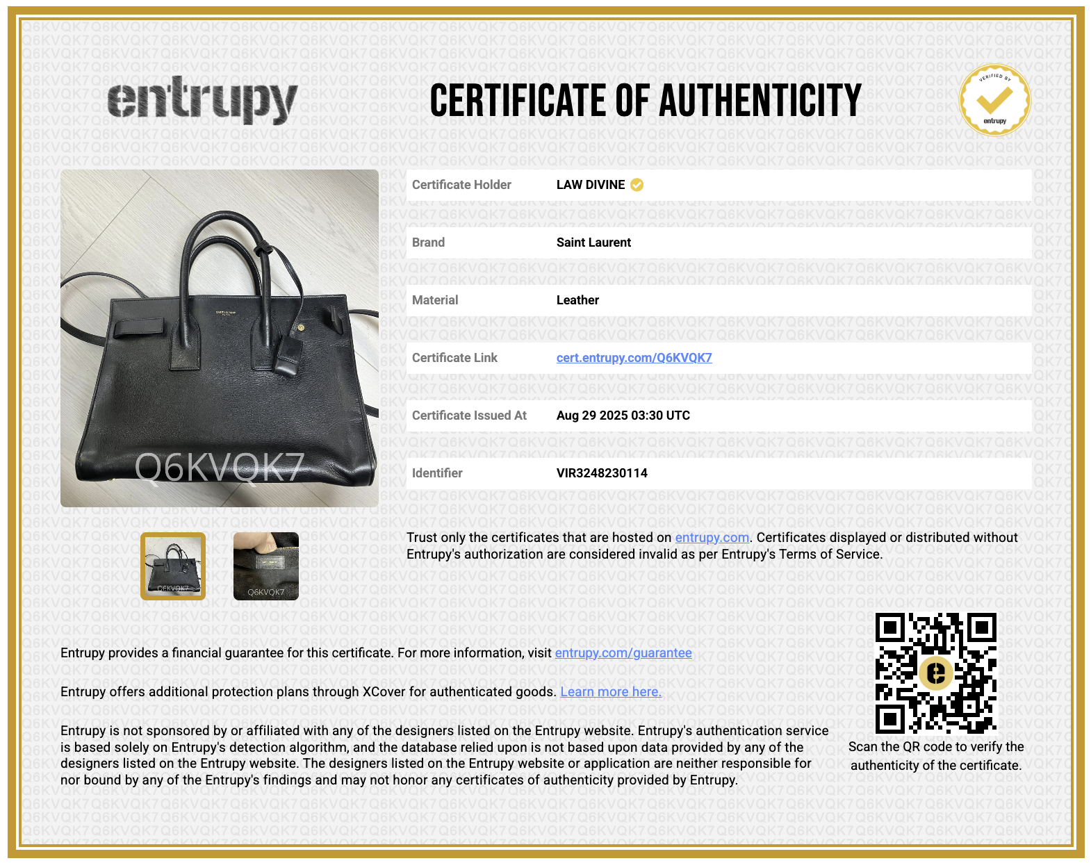 Calfskin Small Sac De Jour Black twins