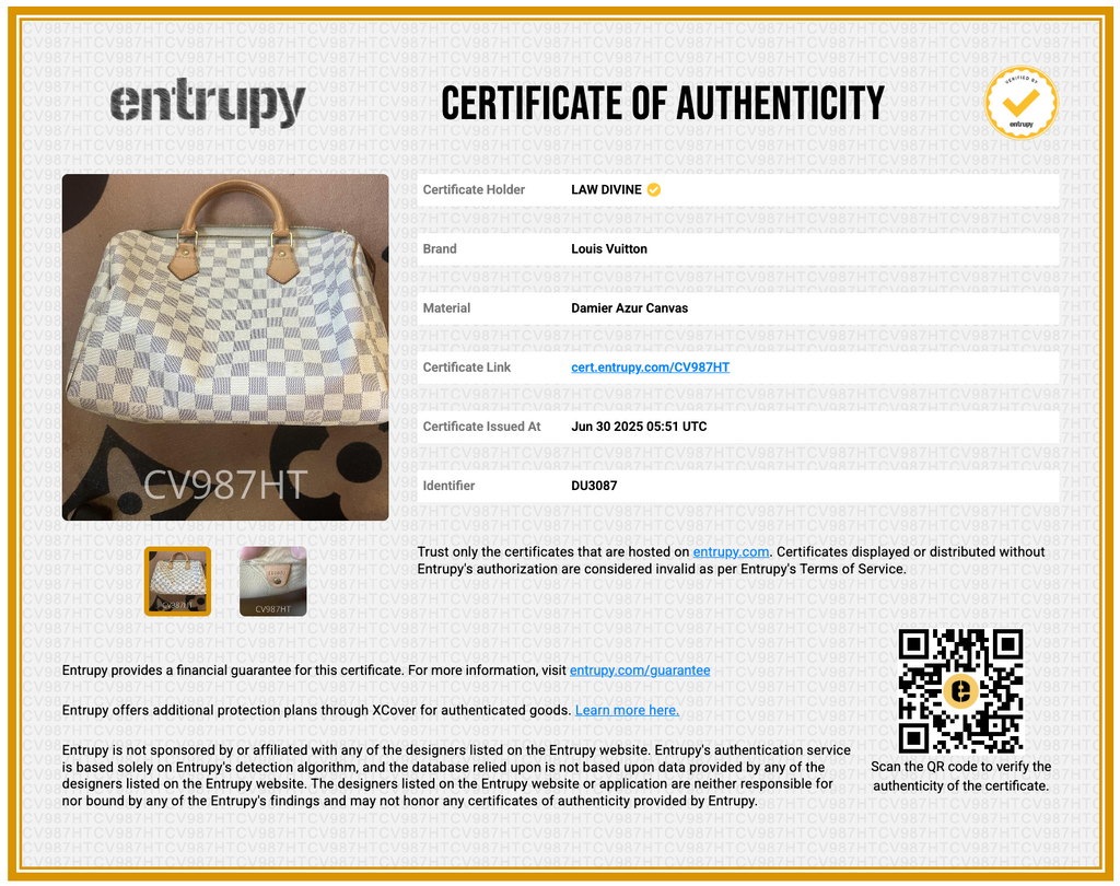 Damier Azur Speedy 30 twins