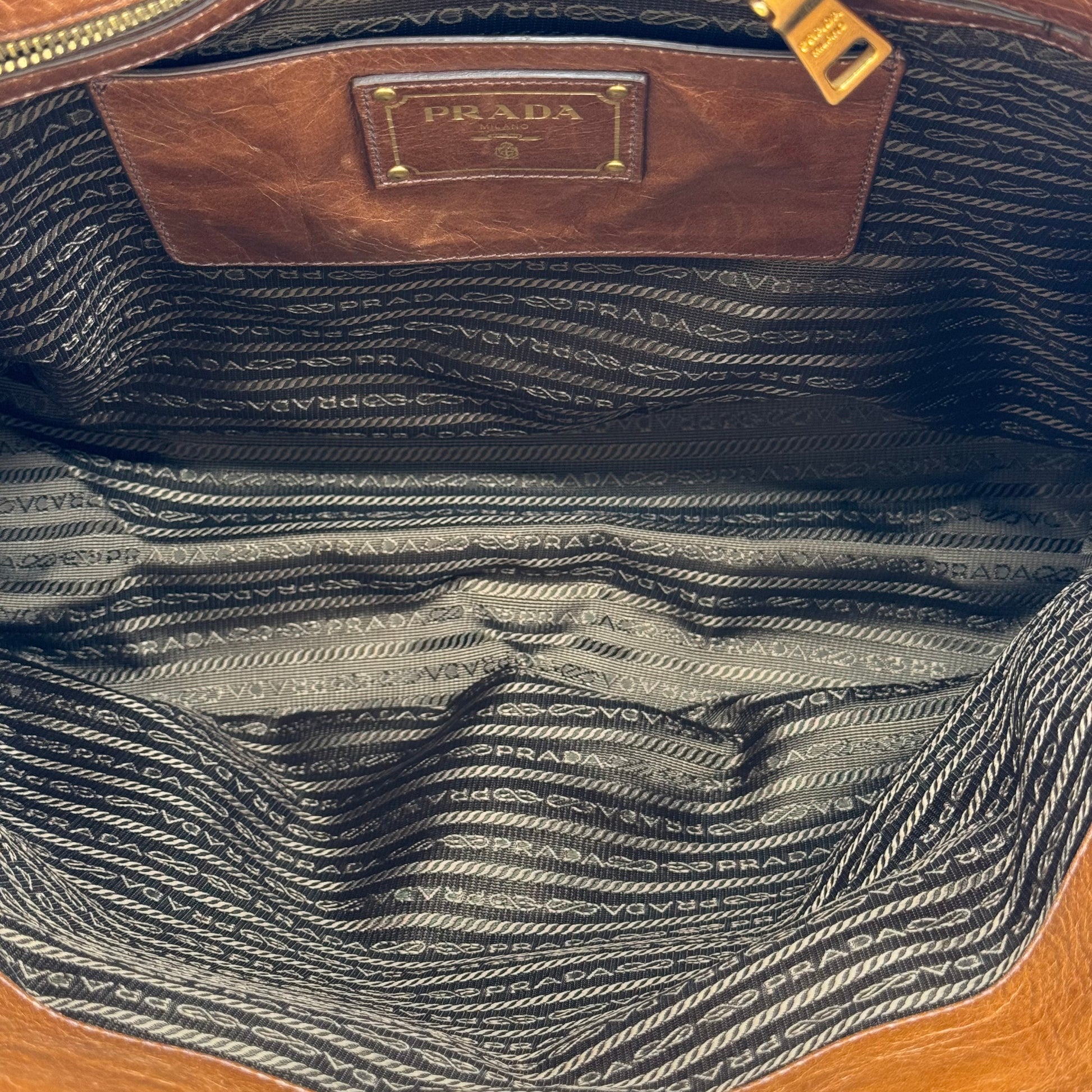Brown Vitello Shine Tote